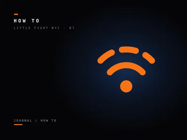 Little Fight journal artwork with a Wi-Fi symbol
