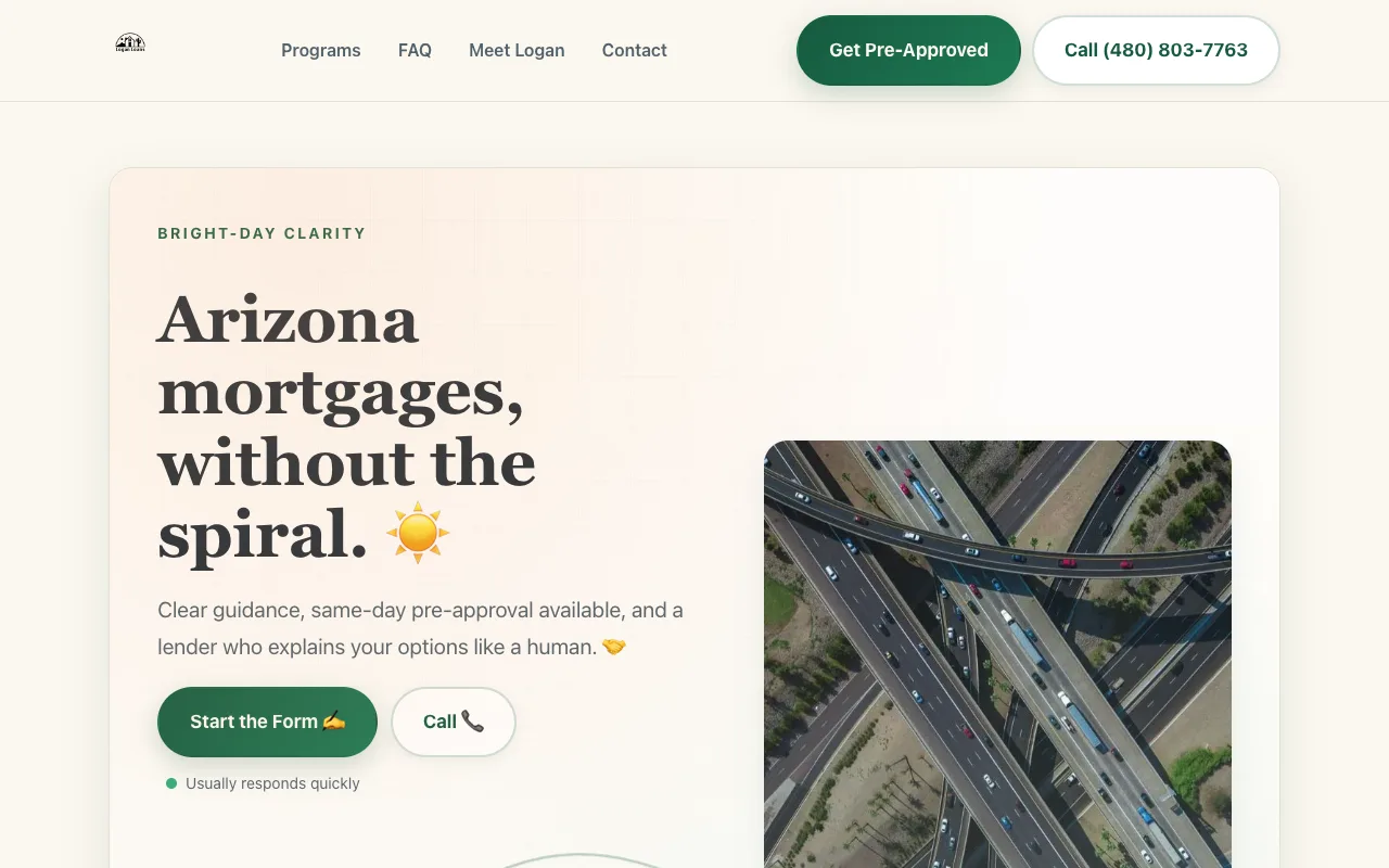 Logan Loans website preview