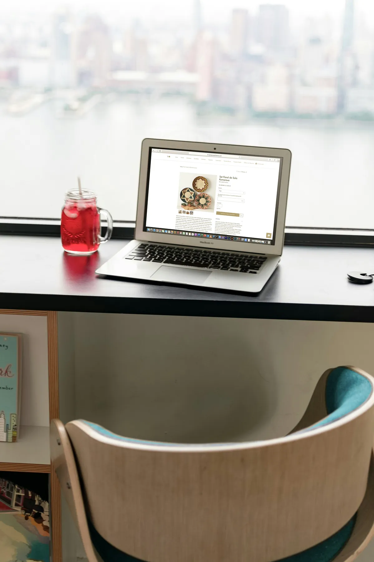 Creative web design workspace with planning materials